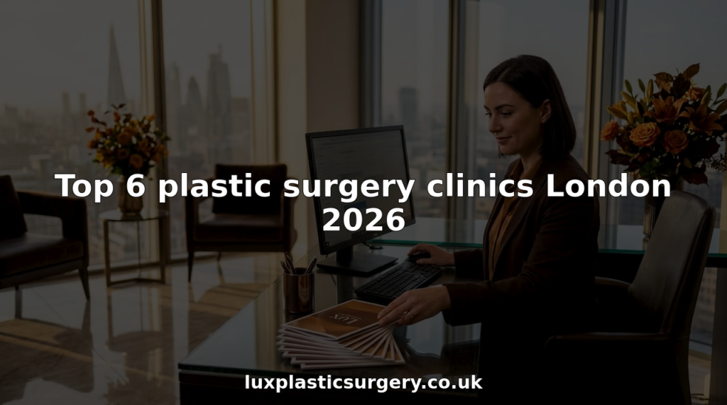 Receptionist working at London plastic surgery clinic desk