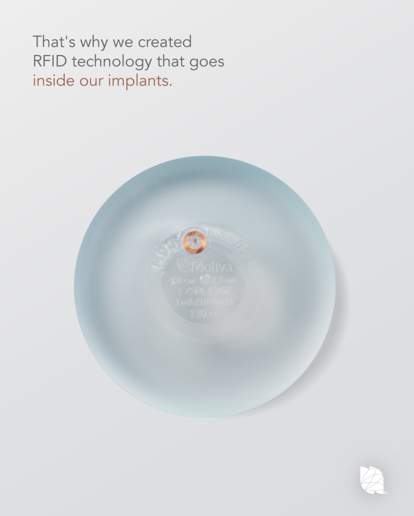 Motiva Zen RFID technology inside the implant