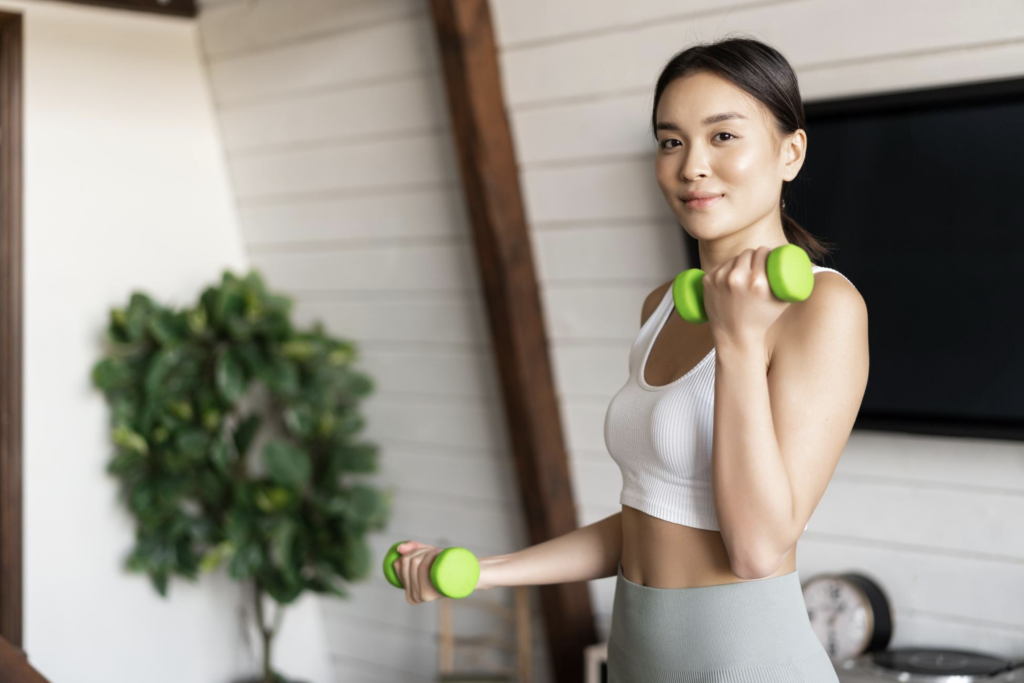 woman exercising
